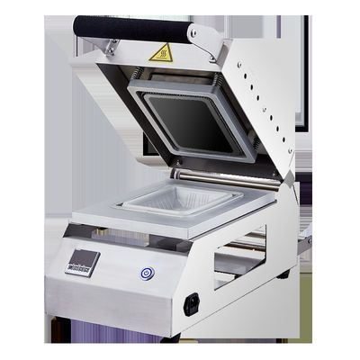 kwaliteit  Food D Stainless Steel Food Meat Tray Sealer Meal Tray Sealing Machine Table Top Store Sealer fabriek